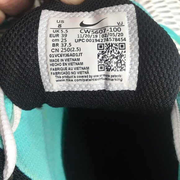 Nike Air Max Torch 4 Shoes Womens Size 8 White Volt Teal Sneakers CW5607-100 - Picture 13 of 13